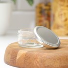 Банка для сыпучих Доляна «Сильвер», 80 мл, 7.5×4 см, с металлической крышкой, стекло, прозрачная - Фото 4