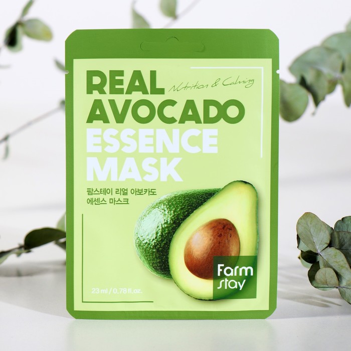 Тканевая маска для лица FarmStay, с экстрактом авокадо, 23 мл - Фото 1