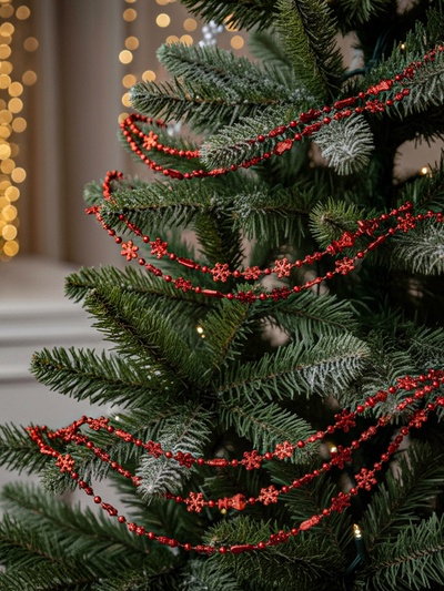 Бусы на ёлку «Снежинки», длина 2.7 м, d=2.3 см, МИКС