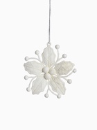 Ёлочная игрушка «Зимнее волшебство. Снежный цветок» пластик, 9 см, белый - фото 118957268