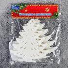 Ёлочные игрушки 6 шт. «Ёлочка замороженная» 8×8.5 см, белый - Фото 2