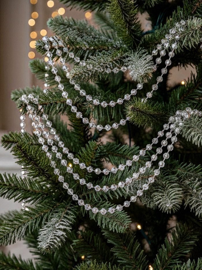 Бусы на ёлку «Ледяные шарики», длина 2.7 м, d=7.5 мм, белые - Фото 1