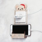 Органайзер для телефона на розетку «Мышка в шапке», 10 х 4.3 х 23.9 см - Фото 2