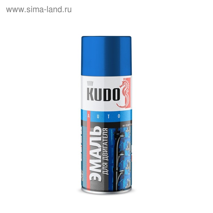 Краска для двигателя KUDO синяя, 520 мл, аэрозоль KU-5133 - Фото 1