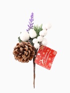 Еловая ветка декоративная «Зимнее волшебство. Грёзы», 16 см (комплект 3 шт) - фото 60780024