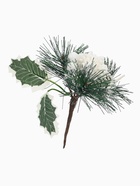 Еловая ветка декоративная «Зимнее волшебство. Грёзы», 18 см (комплект 3 шт) - фото 60780026