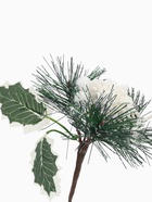 Еловая ветка декоративная «Зимнее волшебство. Грёзы», 18 см (комплект 3 шт) - фото 60780027