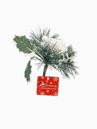 Еловая ветка декоративная «Зимнее волшебство. Грёзы», 18 см (комплект 3 шт) - фото 60780028