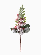 Новогодняя ветка декоративная «Зимнее волшебство. Грёзы», 27 см (комплект 2 шт) - фото 59756186