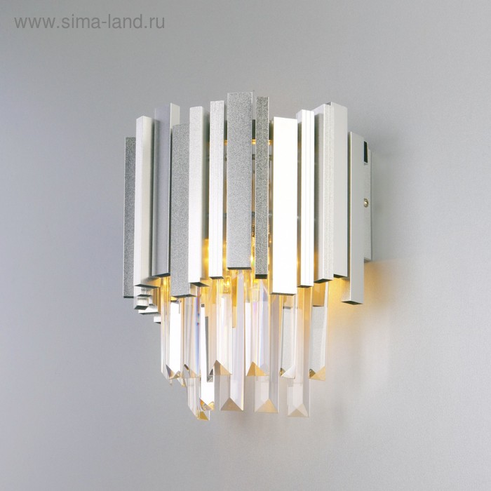 Бра Piano 1x60Вт E14 серебро - Фото 1