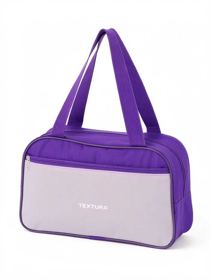 Сумка для обуви TEXTURA, школьная, 33×10×20 см, сиреневая - Фото 1