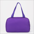 Сумка для обуви на молнии, наружный карман, TEXTURA, цвет сиреневый/фиолетовый - Фото 3