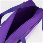 Сумка для обуви на молнии, наружный карман, TEXTURA, цвет сиреневый/фиолетовый - Фото 5