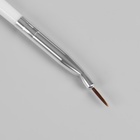 Кисть для дизайна ногтей, изогнутая, точечная, 17.5 см, d=2×7 мм, белая - Фото 2