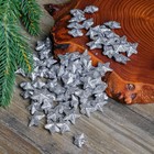 Фигурка для поделок и декора "Звезда", набор 80 шт., размер 1 шт. 1,5×1,5×1 см, цвет серебро - Фото 1