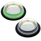 Миска нескользящая цветная с полоской,VM-2510 (A)  200 мл, цвета микс - Фото 2