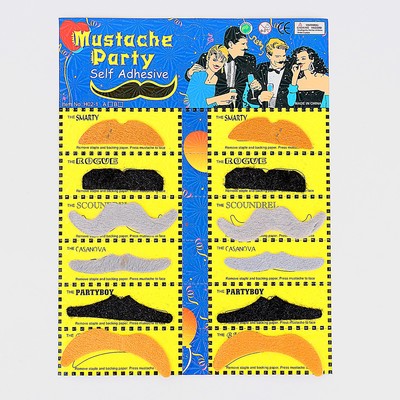 Карнавальные усы «Разные», набор 12 шт.