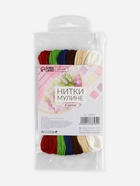 Нитки мулине №12, 8±1 м, набор 6 шт., разноцветные - Фото 3