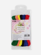 Нитки мулине №14, 8±1 м, набор 6 шт., разноцветные - Фото 3