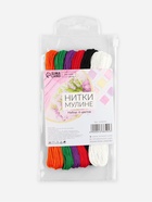 Нитки мулине №15, 8±1 м, набор 6 шт., разноцветные - Фото 3