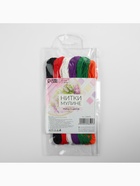 Нитки мулине №15, 8±1 м, набор 6 шт., разноцветные - Фото 5