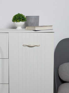 Ручка-скоба мебельная ТУНДРА PC181BL, м/о 128 мм, белая 4320357