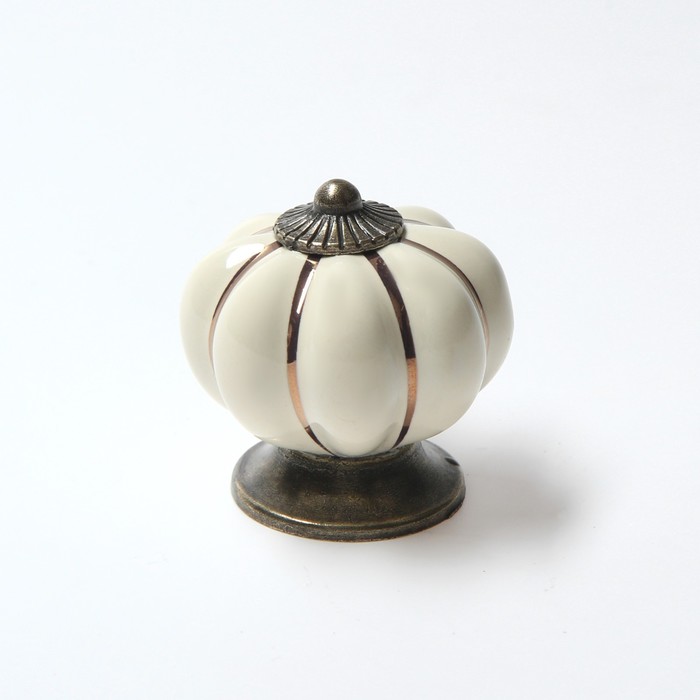 Ручка кнопка PEONY Ceramics 001, керамическая, бежевая
