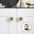 Ручка кнопка PEONY Ceramics 001, керамическая, бежевая - Фото 7