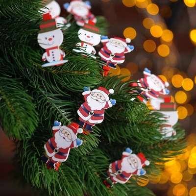 Прищепки декоративные «Новый год», набор 6 шт. МИКС