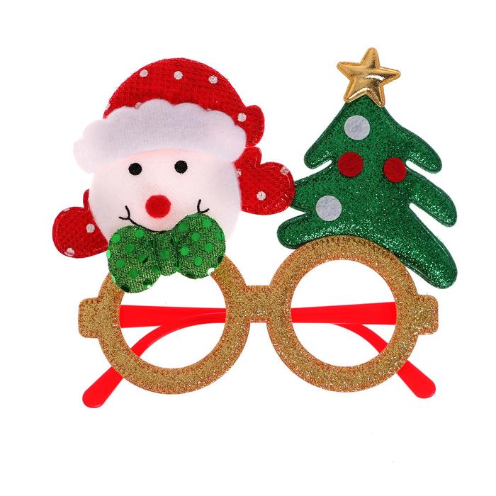 Карнавальные очки «Снеговик с ёлочкой» - Фото 1