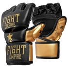 Перчатки для ММА  тренировочные FIGHT EMPIRE, черно-золотые, размер М - Фото 1