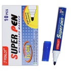 Маркер для магнитно-маркерной доски, узел 2.8 мм, ширина линии 2.8 мм, водный, синий - Фото 7