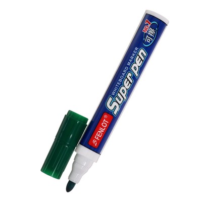 Маркер для магнитно-маркерной доски, узел 2.8 мм, ширина линии 2.8 мм, водный, зелёный