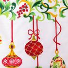 Скатерть Доляна «Новогодние украшения» 145×220 см, 100% п/э - Фото 3