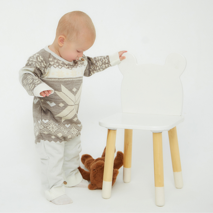 Комбинезон детский вязаный «Крошка Я. Снежинка», рост 62-68 см - Фото 1