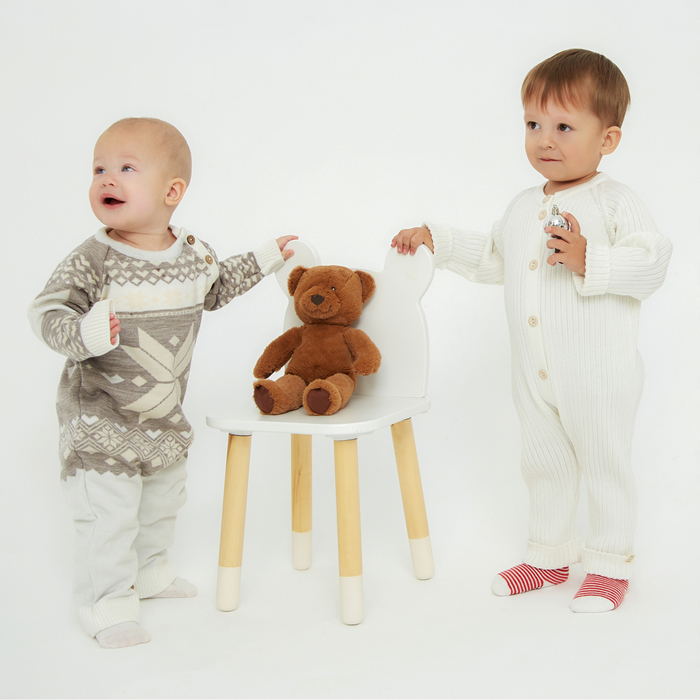 Комбинезон детский вязаный «Крошка Я. Снежинка», рост 86-92 см - Фото 1