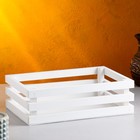 Кашпо для цветов Classic, 30×20×9.5 см, деревянное, белое - Фото 1