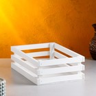 Кашпо для цветов Classic, 30×20×9.5 см, деревянное, белое - Фото 2