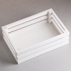 Кашпо для цветов Classic, 30×20×9.5 см, деревянное, белое - Фото 3