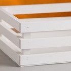 Кашпо для цветов Classic, 30×20×9.5 см, деревянное, белое - Фото 4