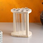 Кашпо деревянное 13×12×16 см с 9 колбами "Сердце", натуральный Дарим Красиво - фото 20956495