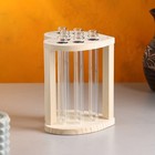 Кашпо деревянное 13×12×16 см с 9 колбами "Сердце", натуральный Дарим Красиво - фото 20956496