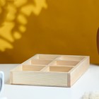 Подарочный ящик «Шесть», 28×19×5 см, деревянный, 6 ячеек - Фото 2