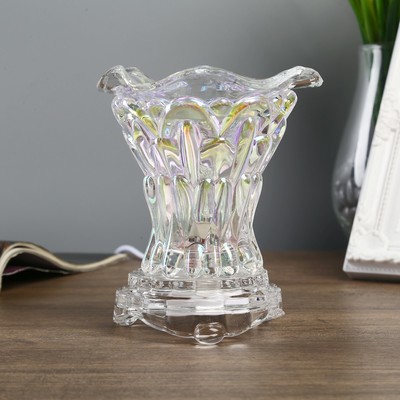 Аромасветильник с диммером «Перламутровый цветок» 1хG4 20 Вт 11×11×13.5 см RISALUX