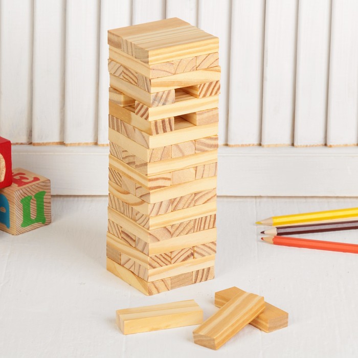 Игра настольная «Падающая башня» 20,5 × 6 × 6 см - фото 1905570411