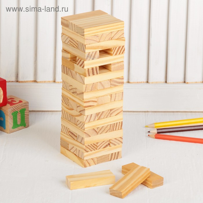 Игра настольная «Падающая башня» 20,5 × 6 × 6 см - Фото 1