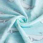 Пелёнка муслиновая Крошка Я «Морская» 75х120 см, двухслойная, 70% бамбук, 30% хлопок - Фото 3