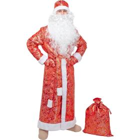 Карнавальный костюм «Дед Мороз», парча, р. 56-58