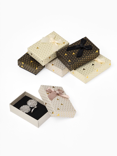 Коробочка подарочная под набор «Треугольники», блестящие, 5×8 см, (полезная часть 4.8×7.7 см), МИКС