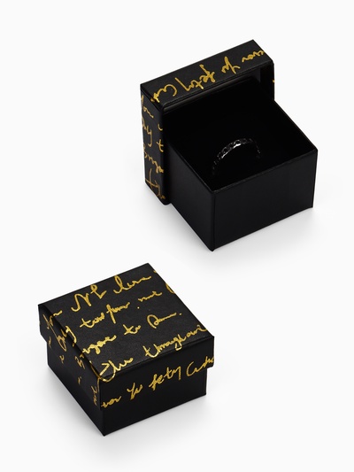 Коробочка подарочная под кольцо «Курсив», 5×5 (размер полезной части 4.5×4.5 см), МИКС